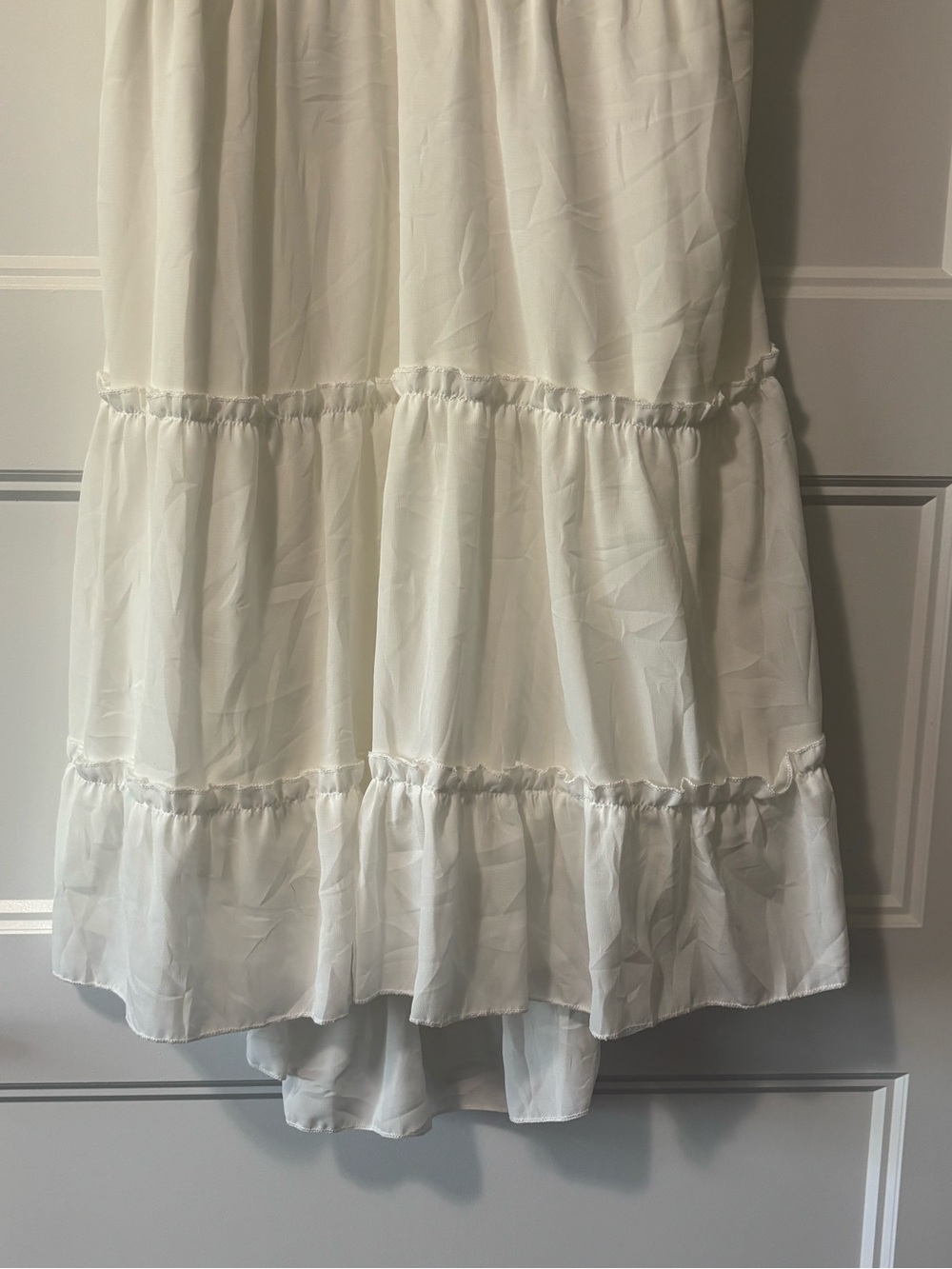 Ecowish White Lace Tiered Summer Dress - Picture 3 of 13